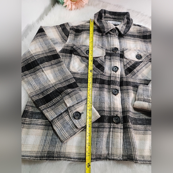 BB Dakota Steve Madden Plaid Boxy Shacket Button Front Jacket Women’s XL NWT - Picture 6 of 11